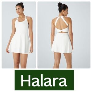 HALARA White Softlyzero Airy Backless Twisted Dress-Easy Peezy Edition